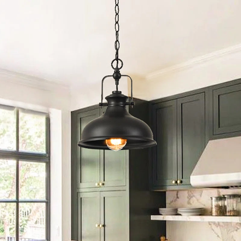 Waynetown 1 - Light Matte Black Single Pendant