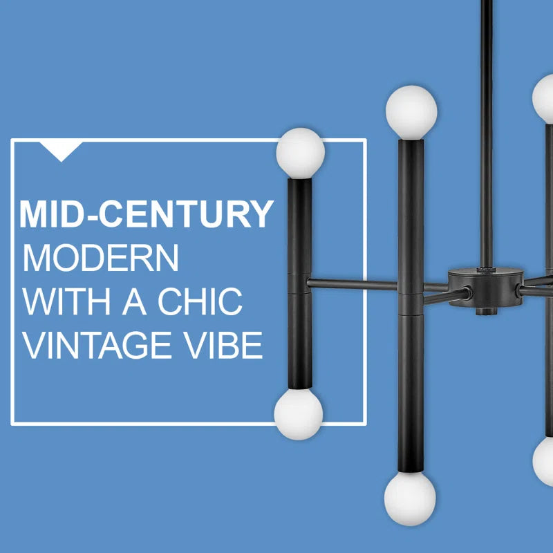 Jamir 10 - Light Dimmable Sputnik Modern Linear Chandelier