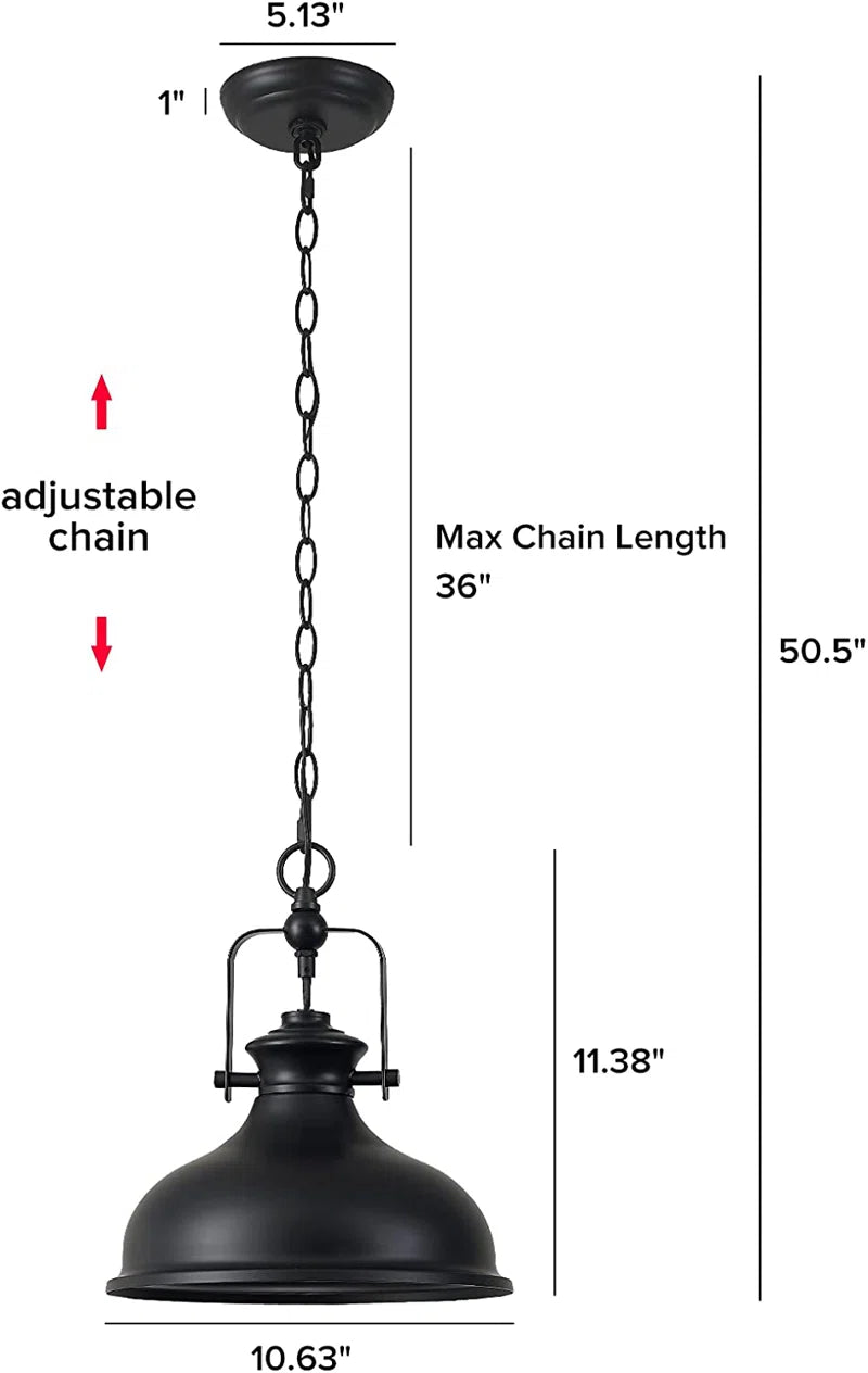 Waynetown 1 - Light Matte Black Single Pendant