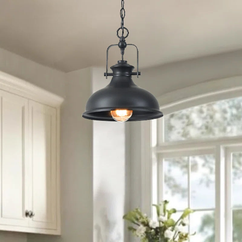 Waynetown 1 - Light Matte Black Single Pendant