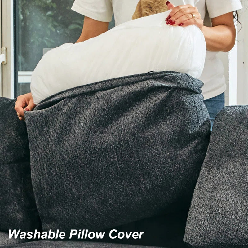 L Shaped Sofa Pull Out Sofa Bed Convertible Modular Sectional Couch Sleeper for Apartment
