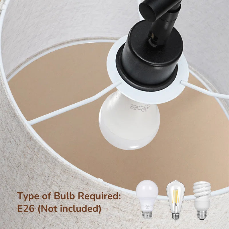 Rembert 62'' Wood Tray Table Floor Lamp
