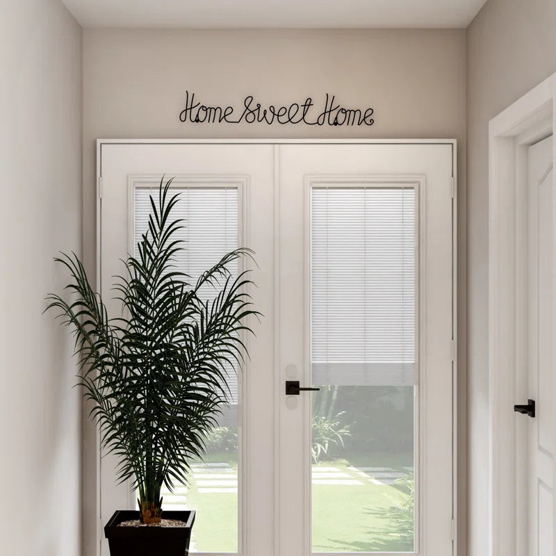 Home Sweet Home Wall Decor - Decorative Metal Cursive Cutout - Word Art Sign for Modern Rustic and Vintage Farmhouse Decor